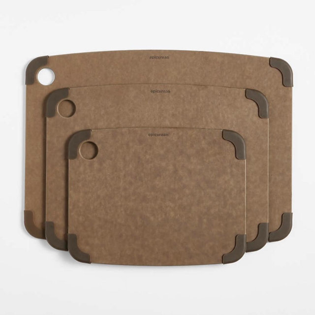 Epicurean Nutmeg Non-Slip Paper Composite Cutting Board, Set of 3