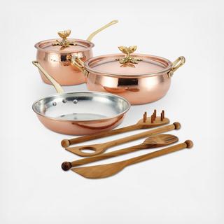 Historia Decor 5-Piece Cookware Set with Cherrywood Utensils