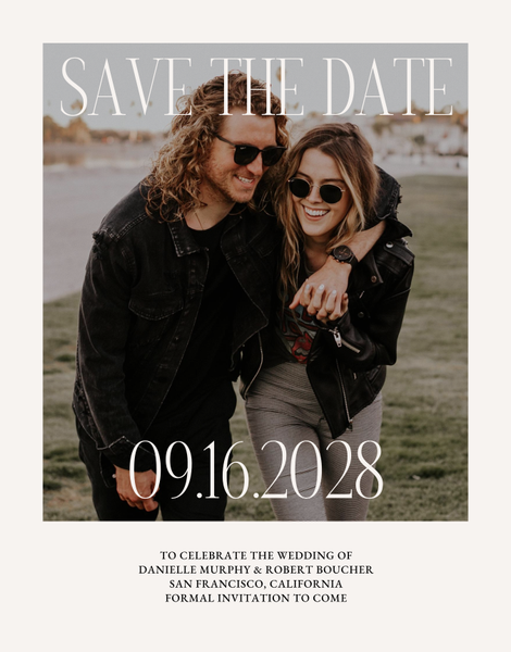 Jaden Photo | Light Oatmeal | Zola Save The Dates