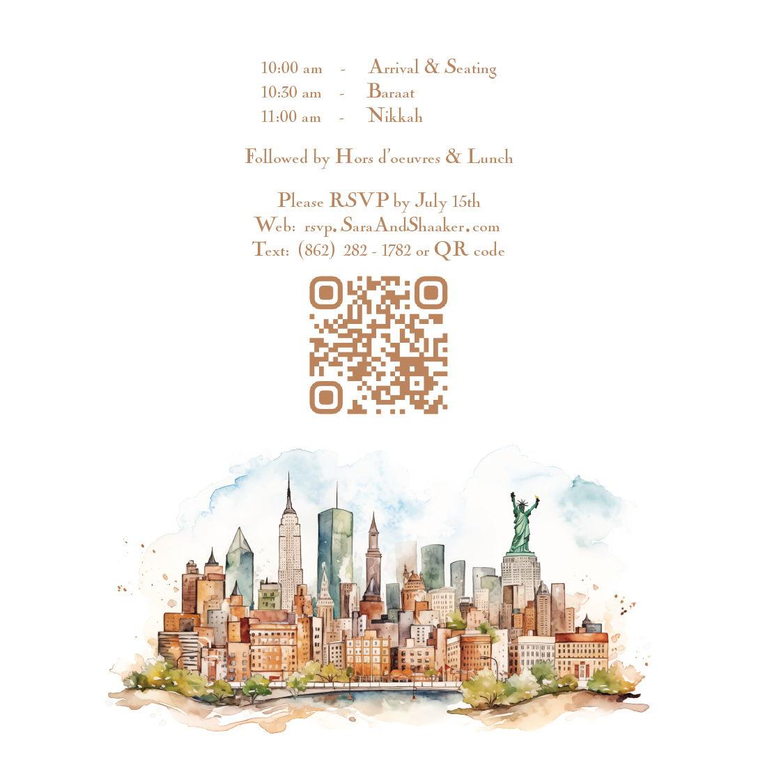 Nikkah Invitation Reverse