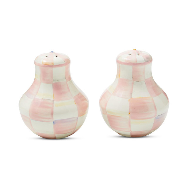 MacKenzie-Childs Rosy Check Salt & Pepper Shakers