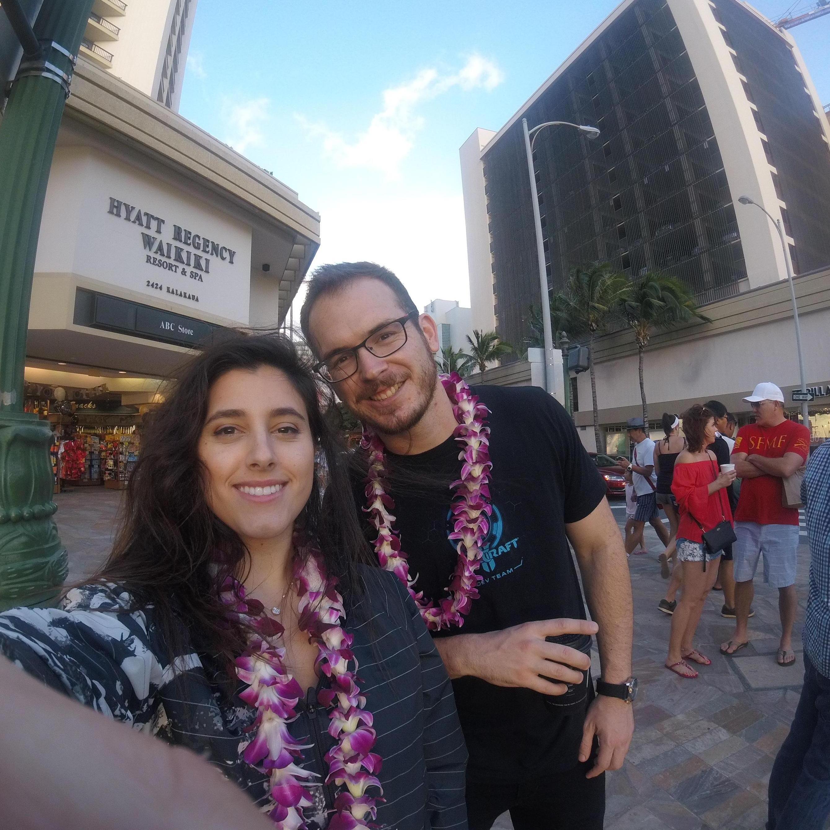Waikiki, one of the first of many trips taken.