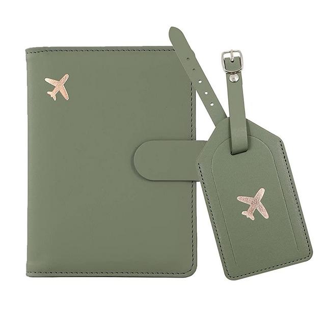 Melsbrinna Passport Holder,Passport Holder Card Slots,Cute Passport cover for Women/Men,Waterproof Rfid Blocking Travel Wallet (GP-Moss Green)