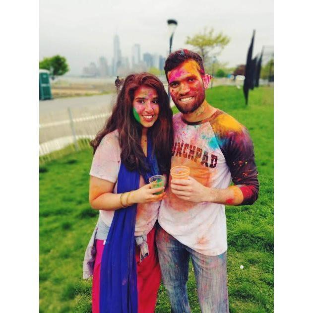 We always attend Holi at Governor's Island!