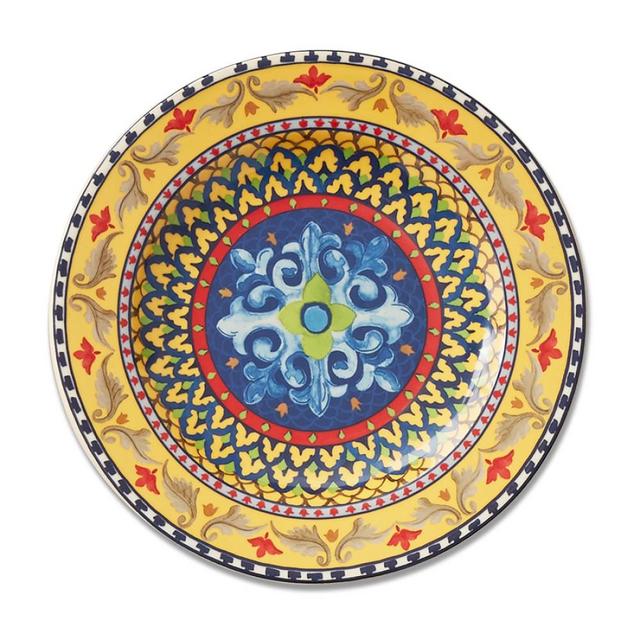 Sicily Salad Plates, Each, Yellow Rim