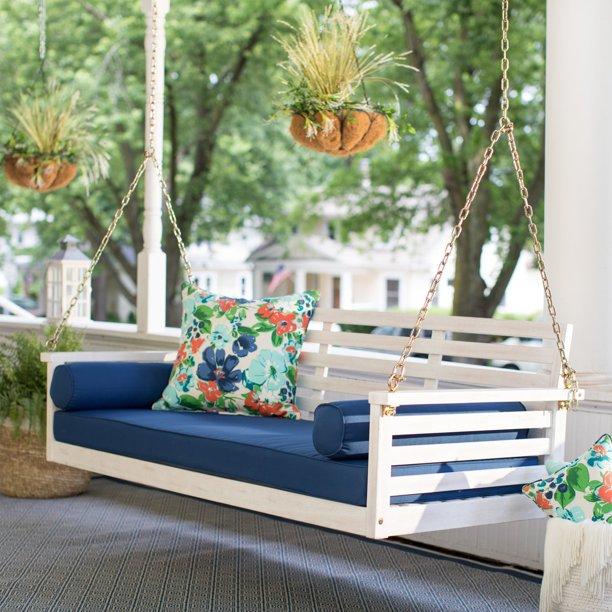 Belham Living Brighton Beach Deep Seating Porch Swing Bed with Cushion