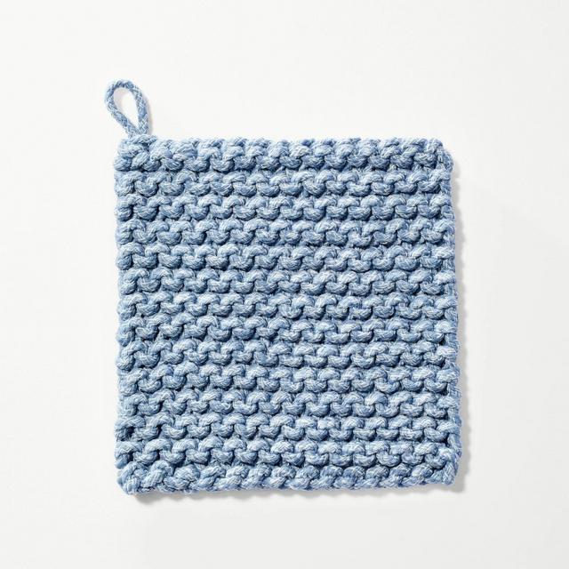 7" Rope Trivet Marled Blue - Figmint™