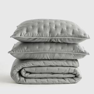 Organic Bamboo Viscose Quilt Set in Eucalyptus