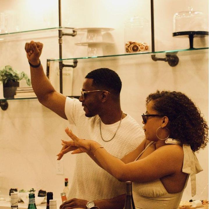 Typical us: In our own world vibing to music.