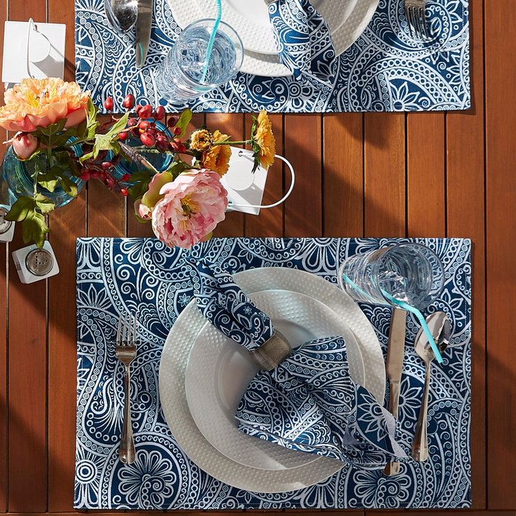 DII, Paisley Print Outdoor Placemat, Set of 6 | Zola