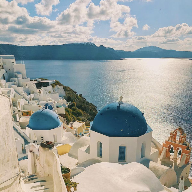 Dinner in Santorini