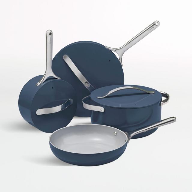 Caraway Home Navy Non-Stick Ceramic 7-Pc. Cookware Set