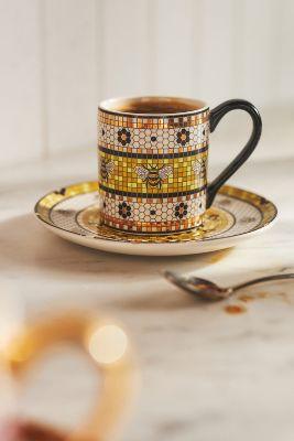 Bistro Garden Tile Espresso Cup & Saucer
