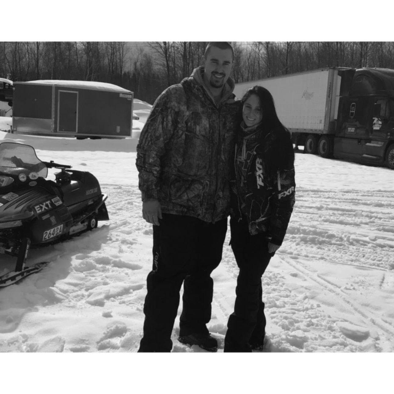 My first snowmobiling trip with Mitchy