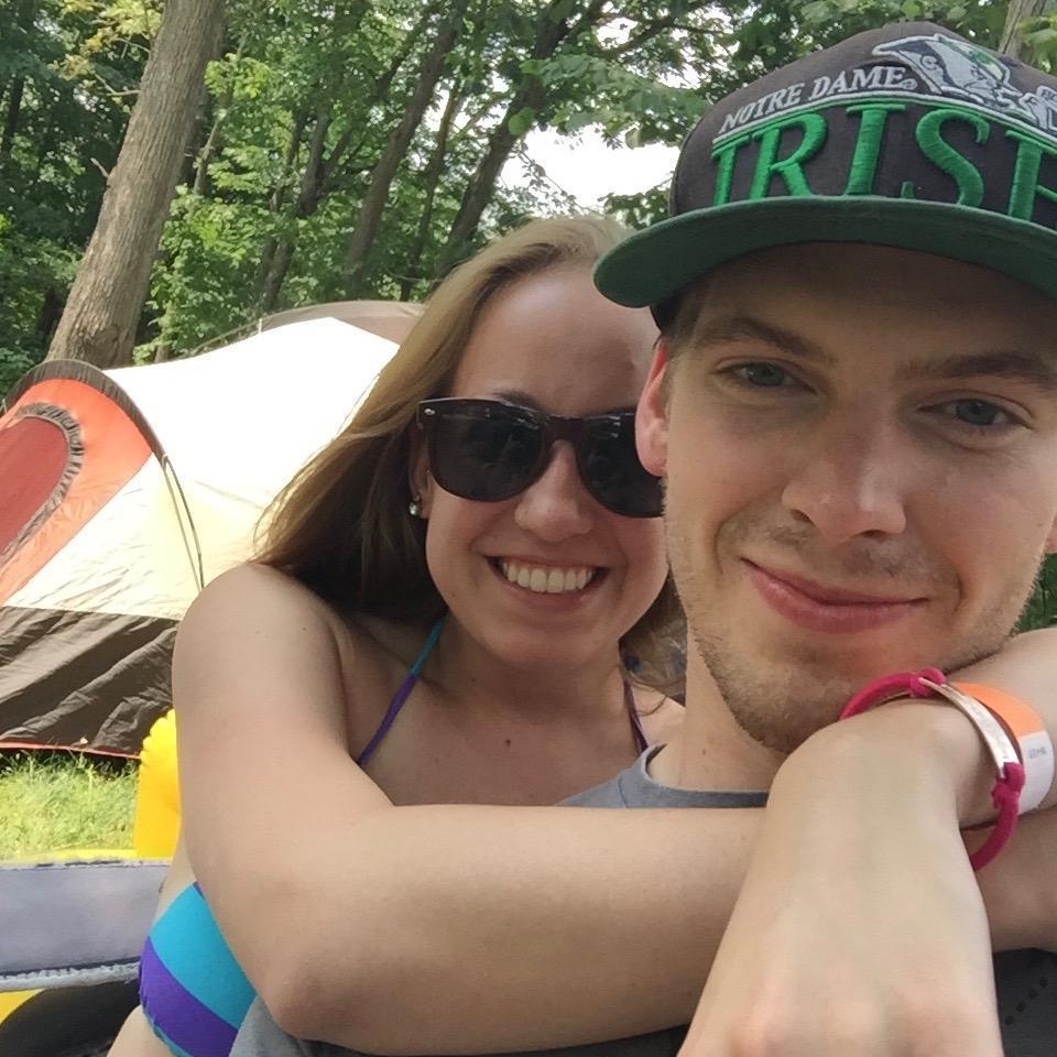 Camping somewhere in Michigan...our first picture together! (2015)