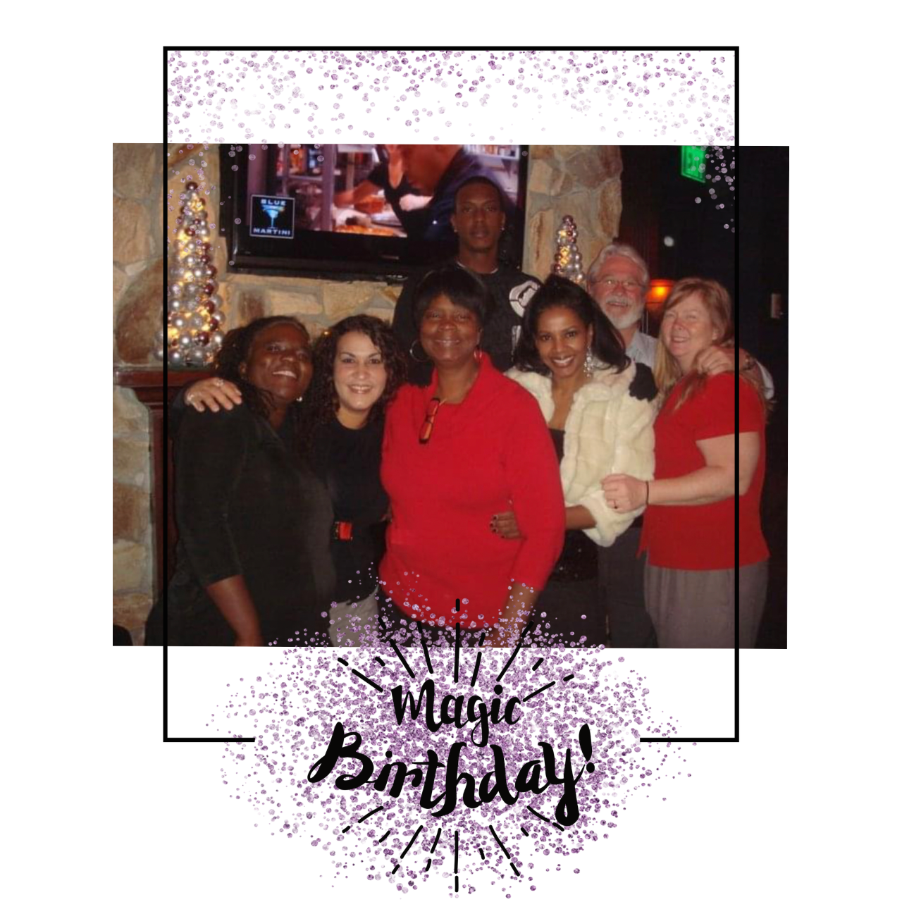 This is my big birthday celebration at the Blue Martini circa 2011.