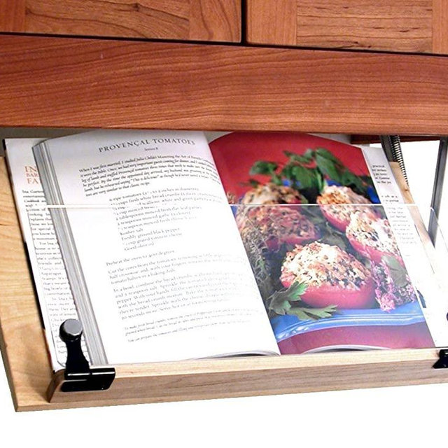 Clear Solutions Under Cabinet Mounted Cookbook Holder - Wood - Made in The USA