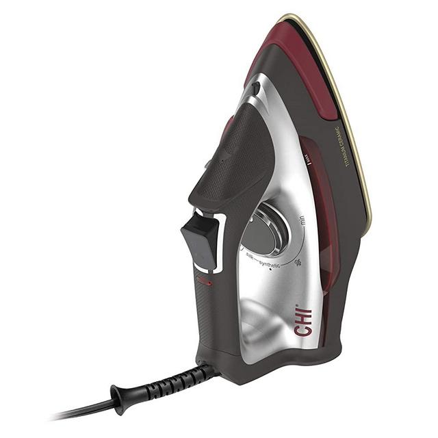 CHI Steam CHI 2-in-1 Steam Iron and Vertical Garment Steamer with Targeted SteamShot for Clothes with Titanium Infused Soleplate, 1200 Watts, 10’ Cord (13108)