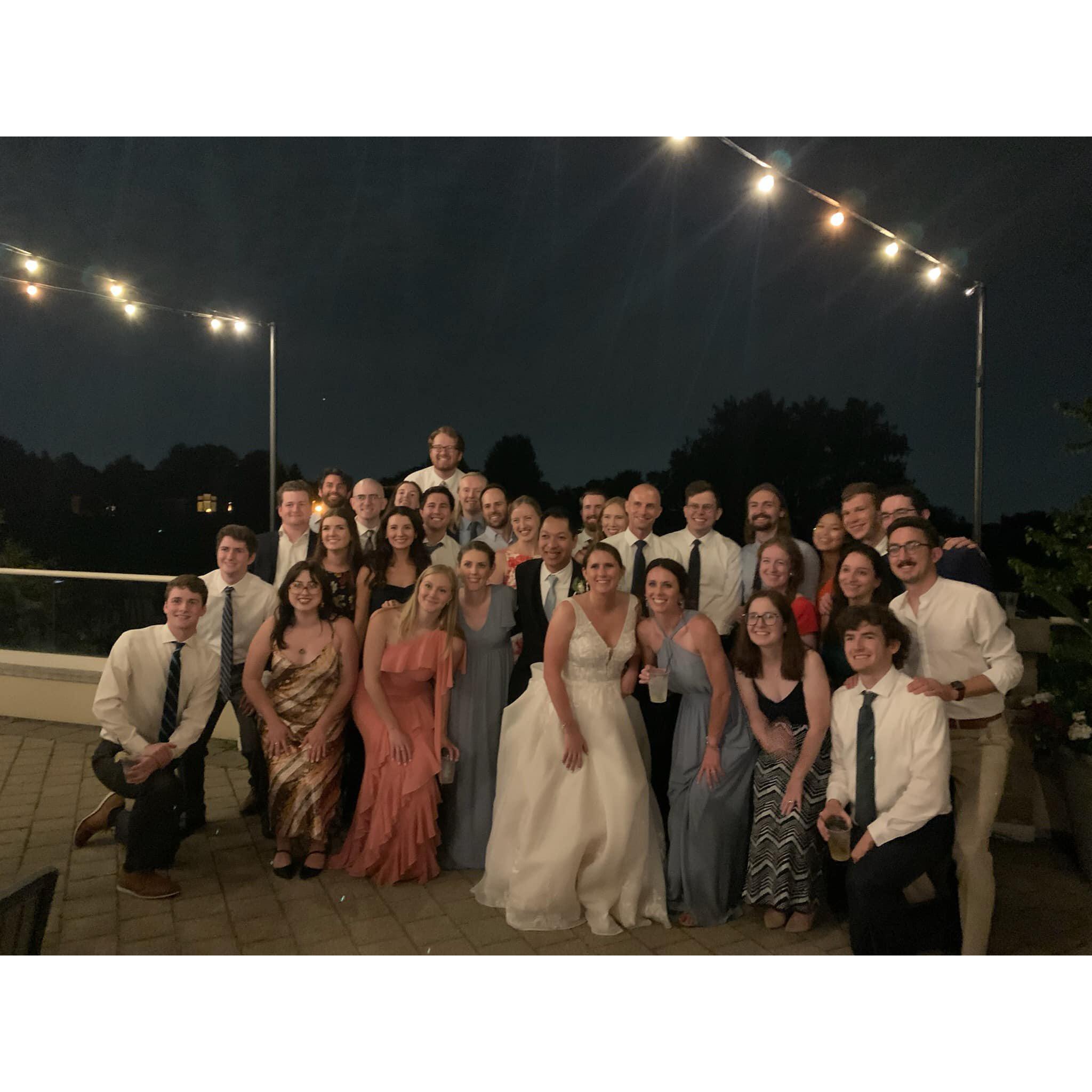 The Mallon cousins celebrating Brennan's wedding - 2024 had four Mallon weddings!