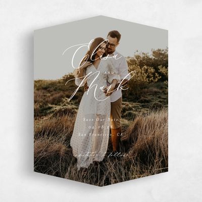 White Diamond Wedding Save the Date - Marlow Photo