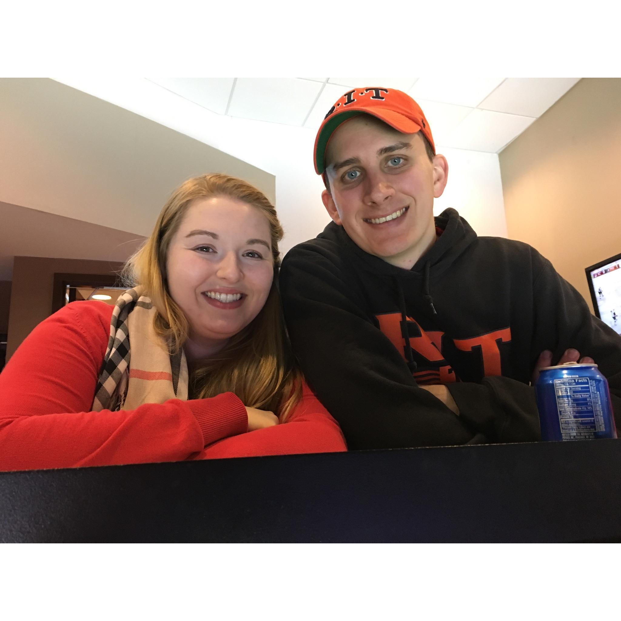 Flyers game with Travis' family (2015).