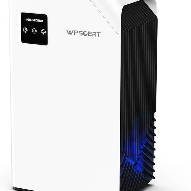 Wpsoert Dehumidifiers for Home, 88 oz Water Tank, 1000 Sq. Ft Coverage, Quiet for Bedroom, Bathroom, Basement, RV, Closet, with 7-Color LED Light, Auto Shut Off, Continuous Drain Hose