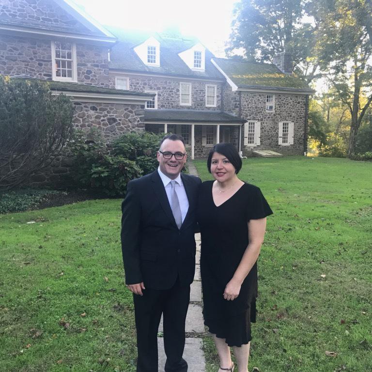 At a wedding outside of Philadelphia