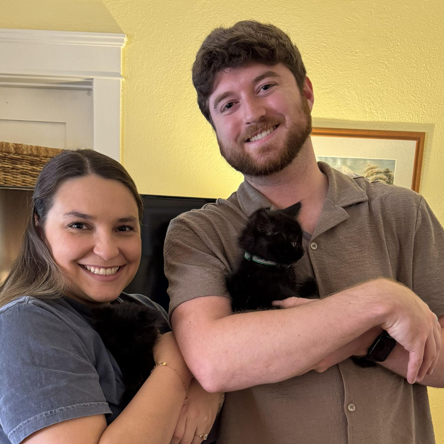 2025 - The day we adopted our two sweet kittens, Winter (left) and Dondo (right)