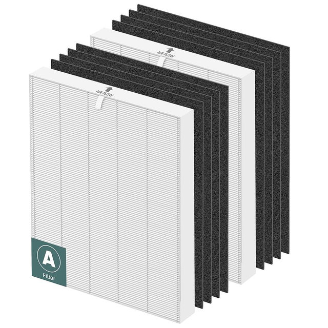 115115 HEPA Replacement Filter A for Winix Plasmawave Air Purifier C535 5300 5300-2 6300 6300-2 P300 AM90 C909 9800,2 x True HEPA Size 21 Filters + 8 x Carbon Pre-Filters