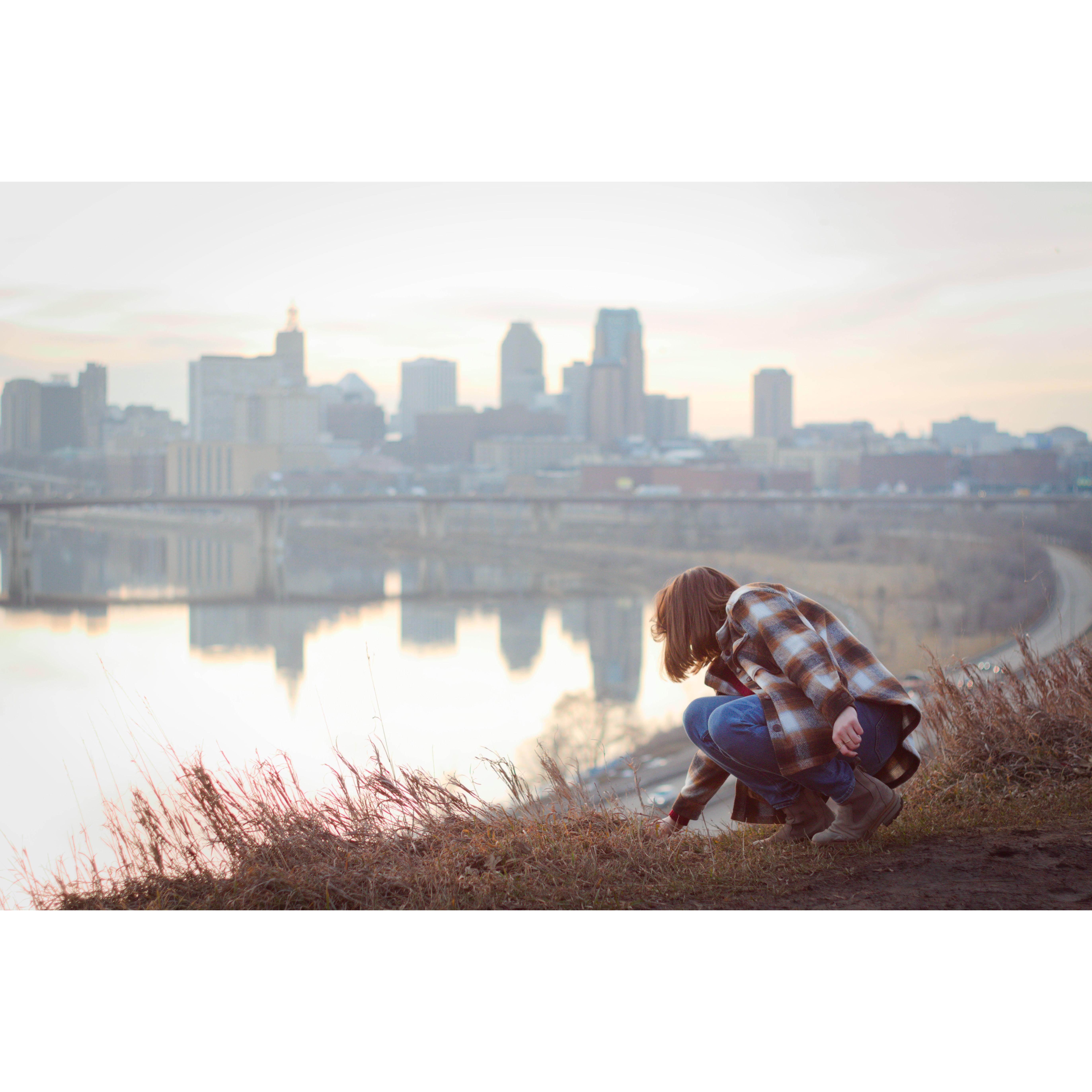 We keep coming back to this place for pictures--St. Paul is so beautiful in the sunset!