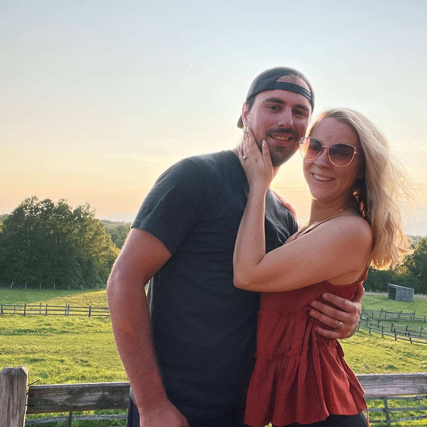Enjoying the view of our wedding venue