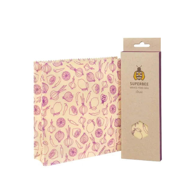 SUPERBEE Beeswax Wrap bag, Reusable Beeswax Wrap for Food, Wrap bag, Reusable Bees Wrap Paper - Spicy, Small