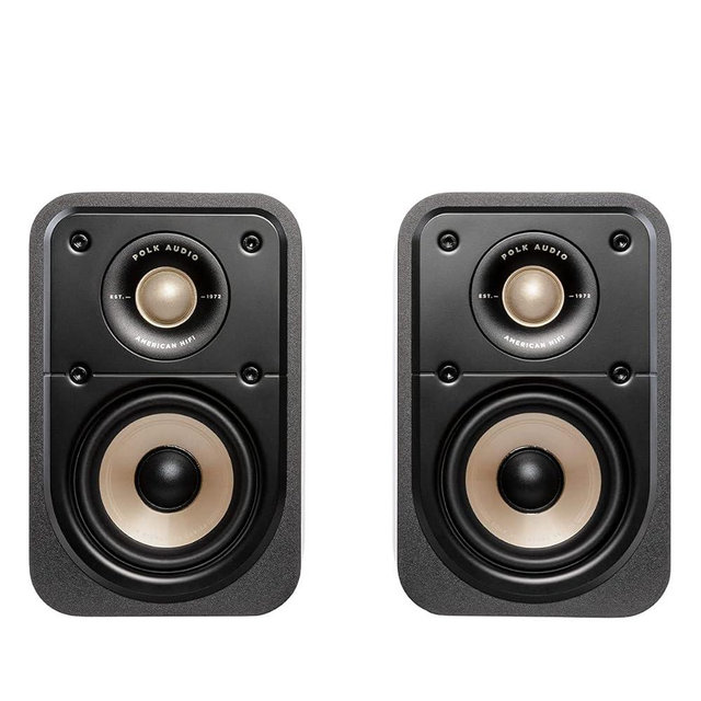 Polk Signature Elite ES10 Surround Loudspeaker - Hi-Res Audio Certified, Dolby Atmos & DTS:X Compatible, 1" Tweeter & 4" Woofer, Power Port Technology for Effortless Bass (Pair, Stunning Black)