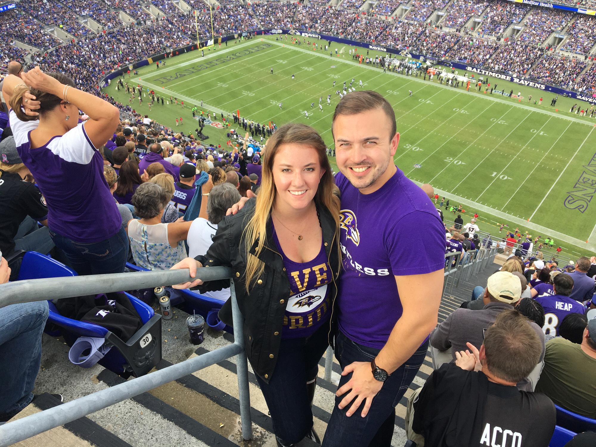 Slowly but surely turning him into a Ravens fan, October 2016