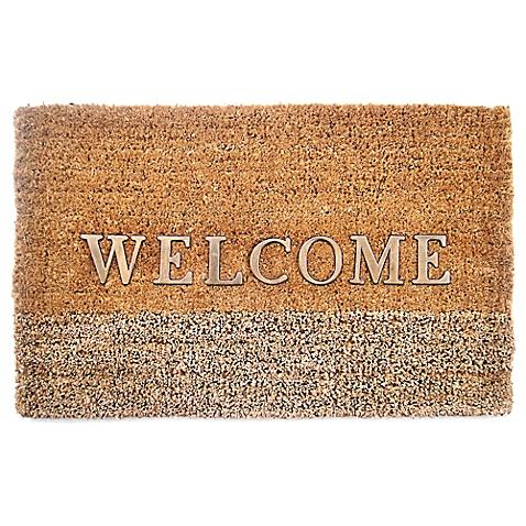 29-Inch x 18-Inch "Welcome" Door Mat in Natural