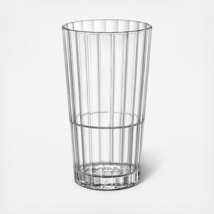 High Ball Glasses Set Of 6 Water Glassware Tumblers Cocktail Juice Plastic  22 Oz
