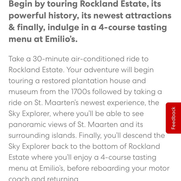 Honeymoon Excursion: 4-course tasting menu at Emilio's.