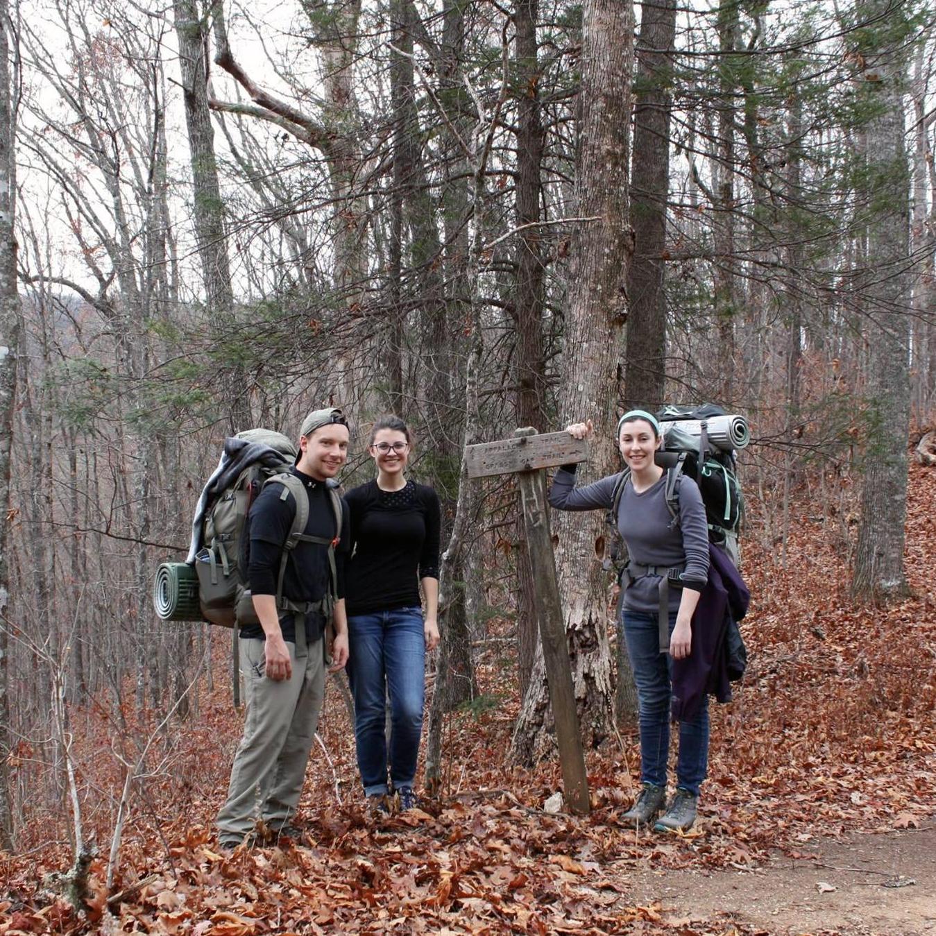 Our two-day hike on the Appalacian trail with Autumn's roommate Alex