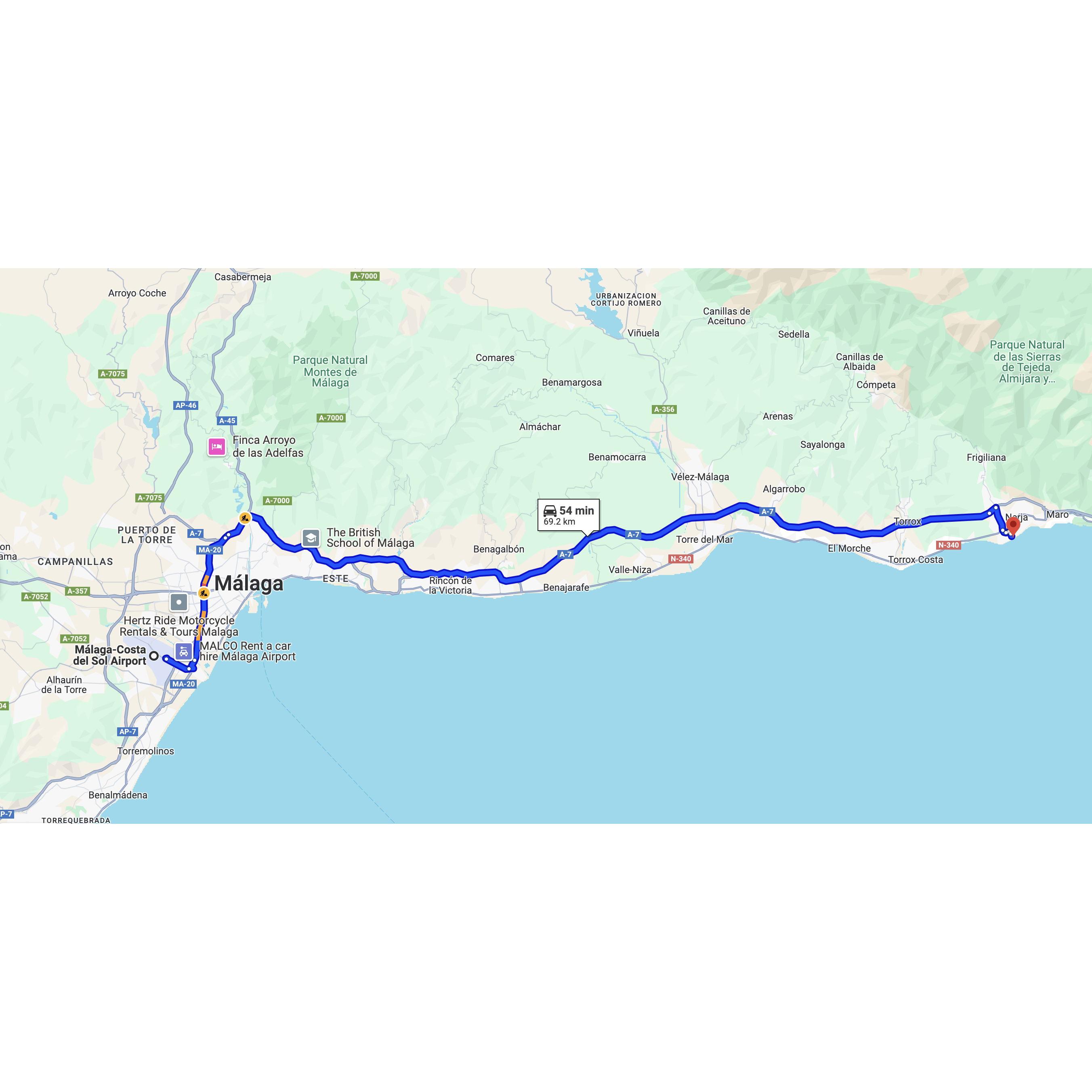 Malaga to Nerja