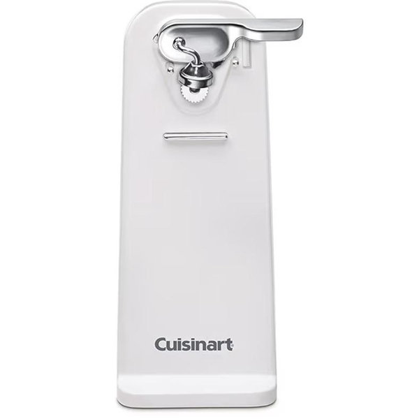 Cuisinart Deluxe Electric Can Opener, Single-Touch Automatic Can Opener, Easy-Clean Detachable Cutting Lever, Nonslip Base, CCO-50N, White