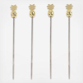 Pineapple Cocktail Pick, Set of 4