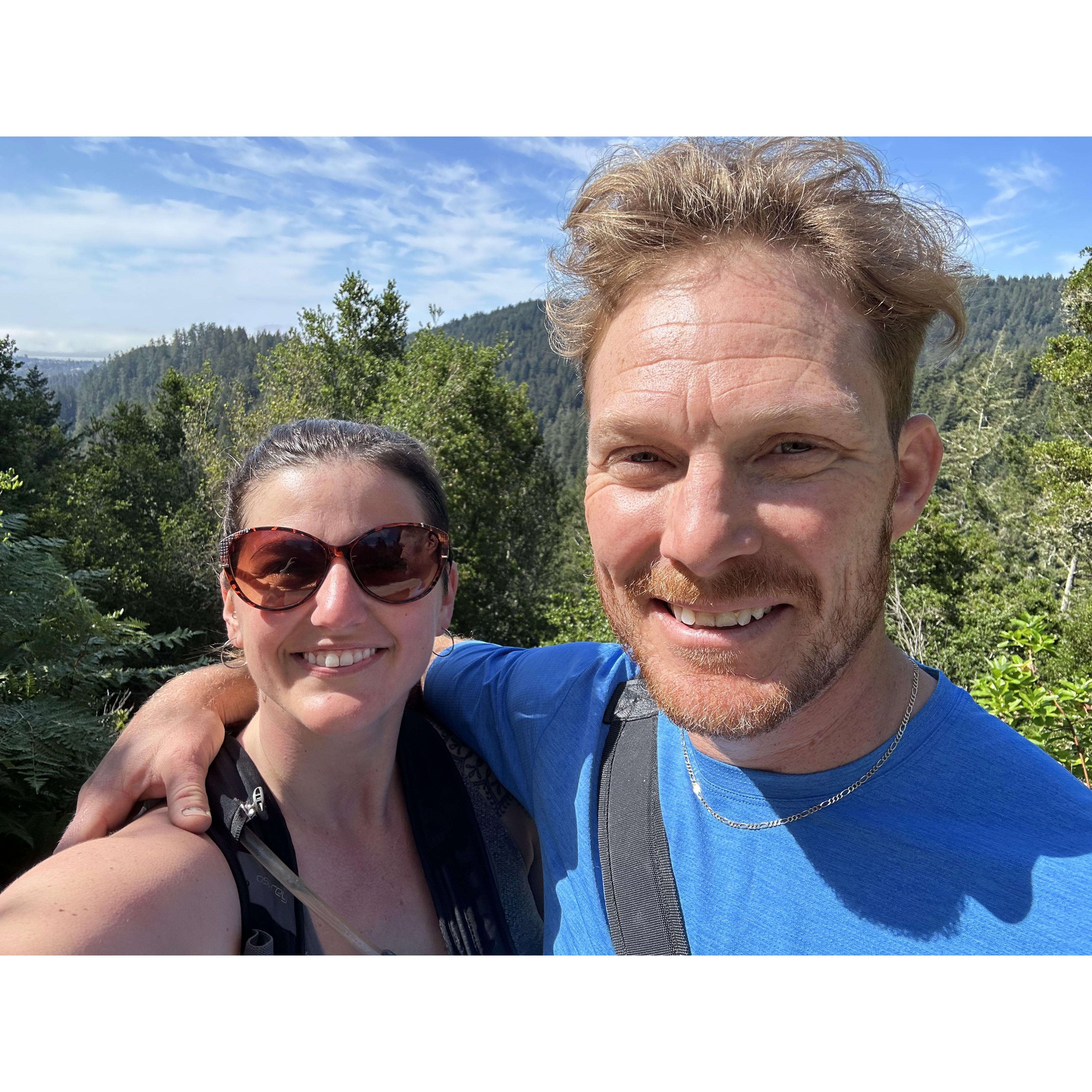 Hiking Henry Cowell Redwoods State Park in July 2023.