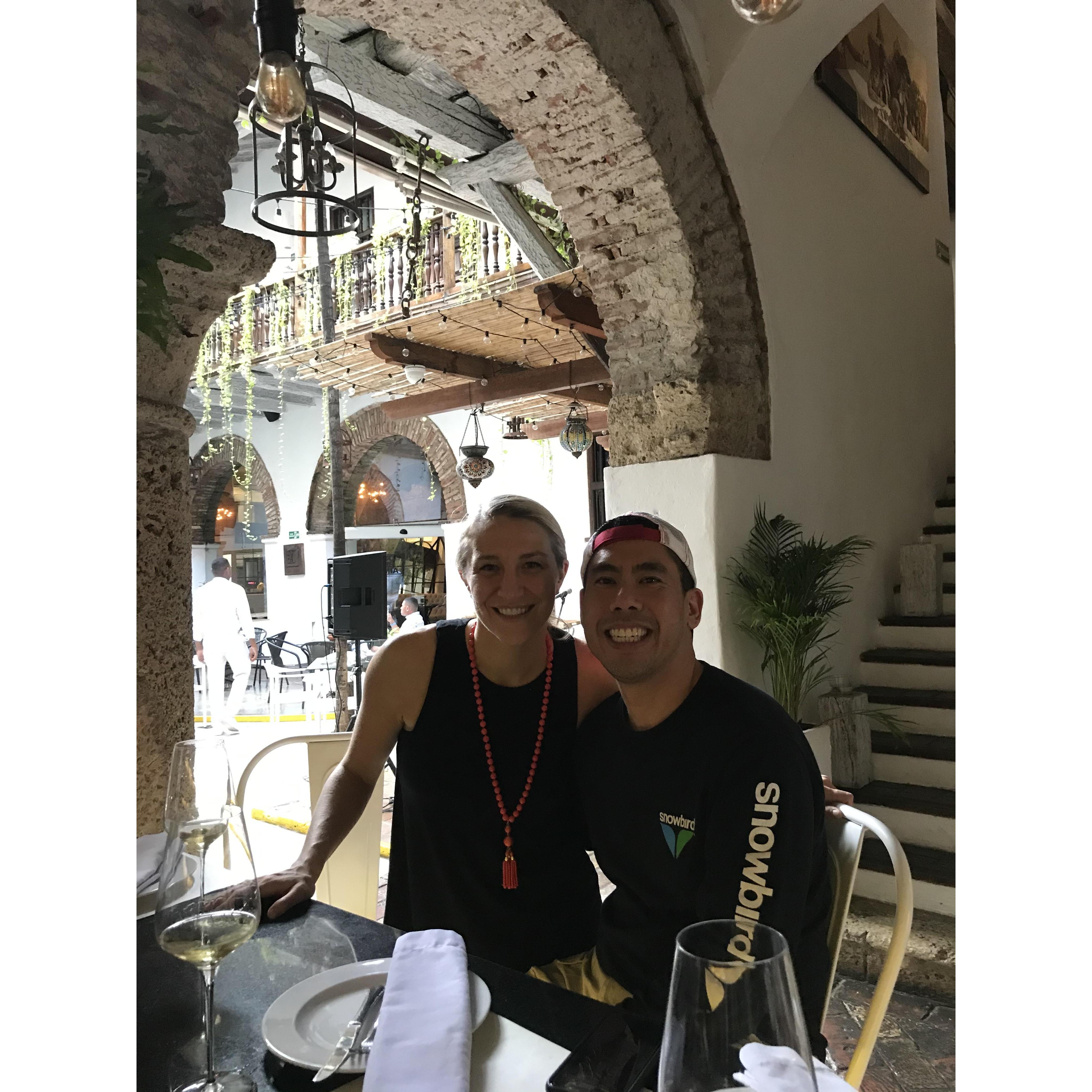 Erica and Andy in Cartagena.