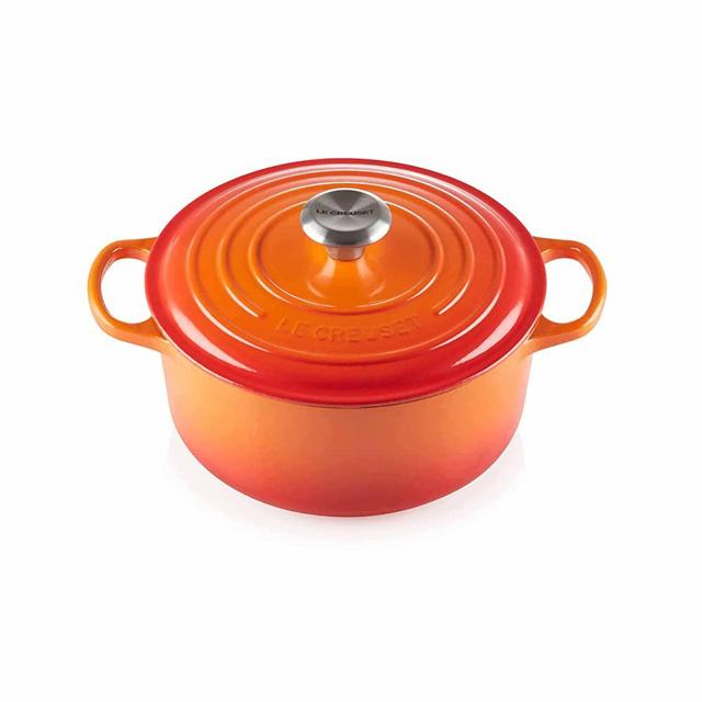 Le Creuset Enameled Cast Iron Signature Round Dutch Oven, 5.5 qt., Flame