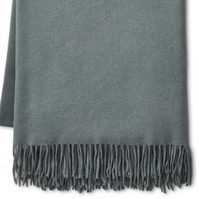 Solid Cashmere Throw, Eucalyptus