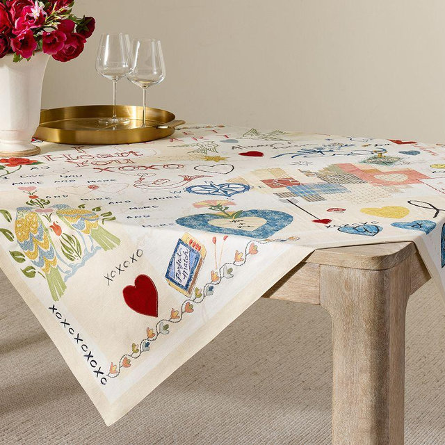 Devin Cotton Table Throw, 50" x 50" - Multi