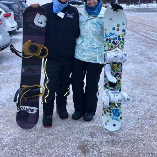 Snowboarding in Wisconsin 2018.