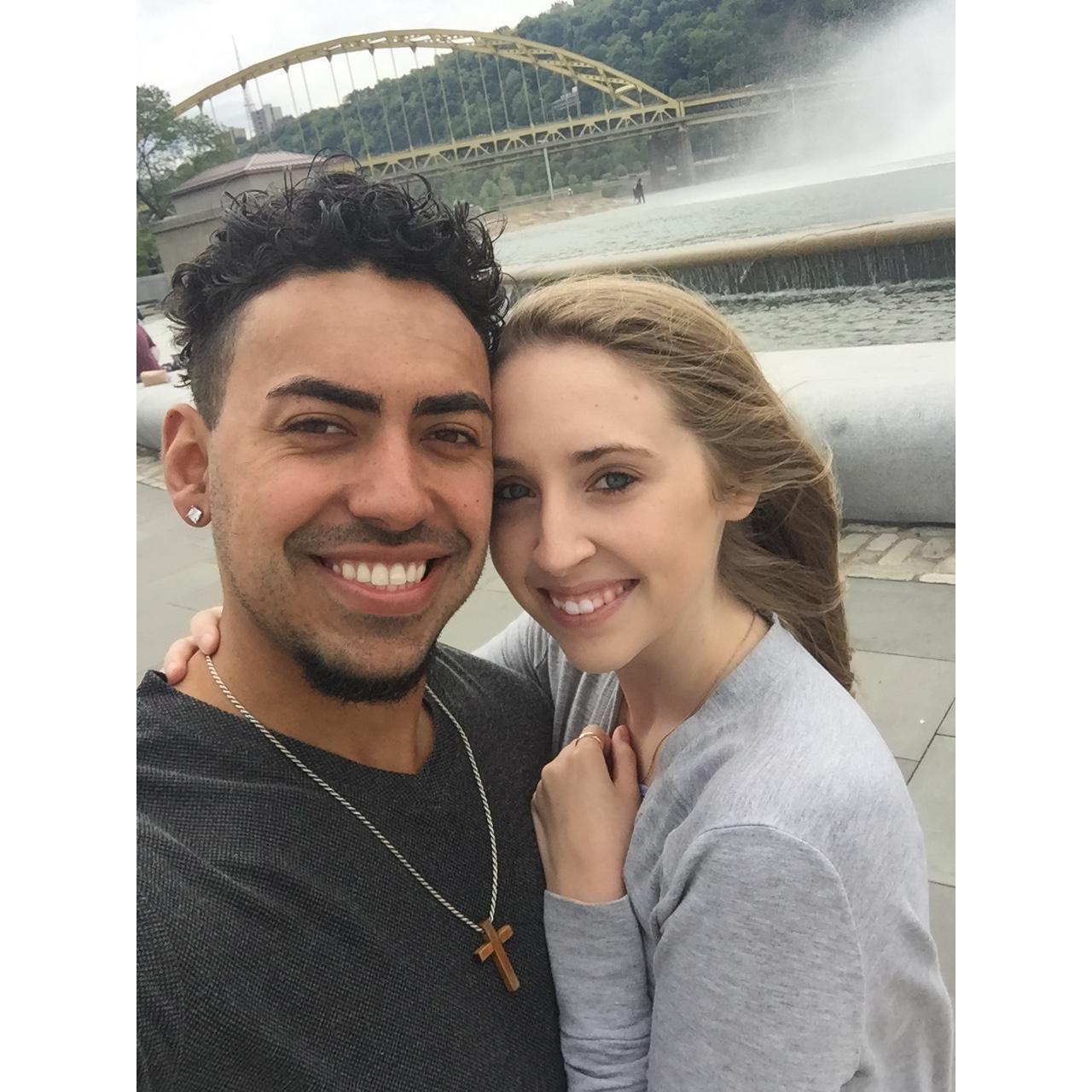 He flew across the country and surprised her! May, 2017