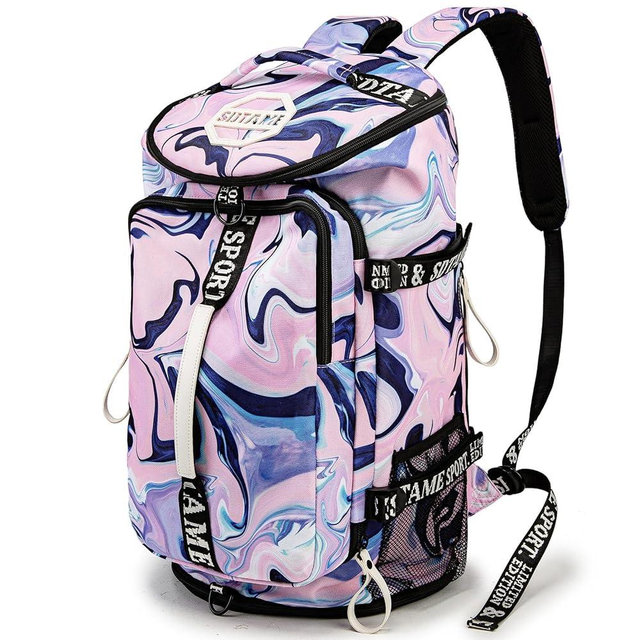 Gym Duffle Bag Backpack with Shoe Compartment,4 ways Travel Backpack for Women and Men,Multi-Functional Weekender bag with Waterproof Layer&Laptop Compartment for Fitness, Travel,Camping