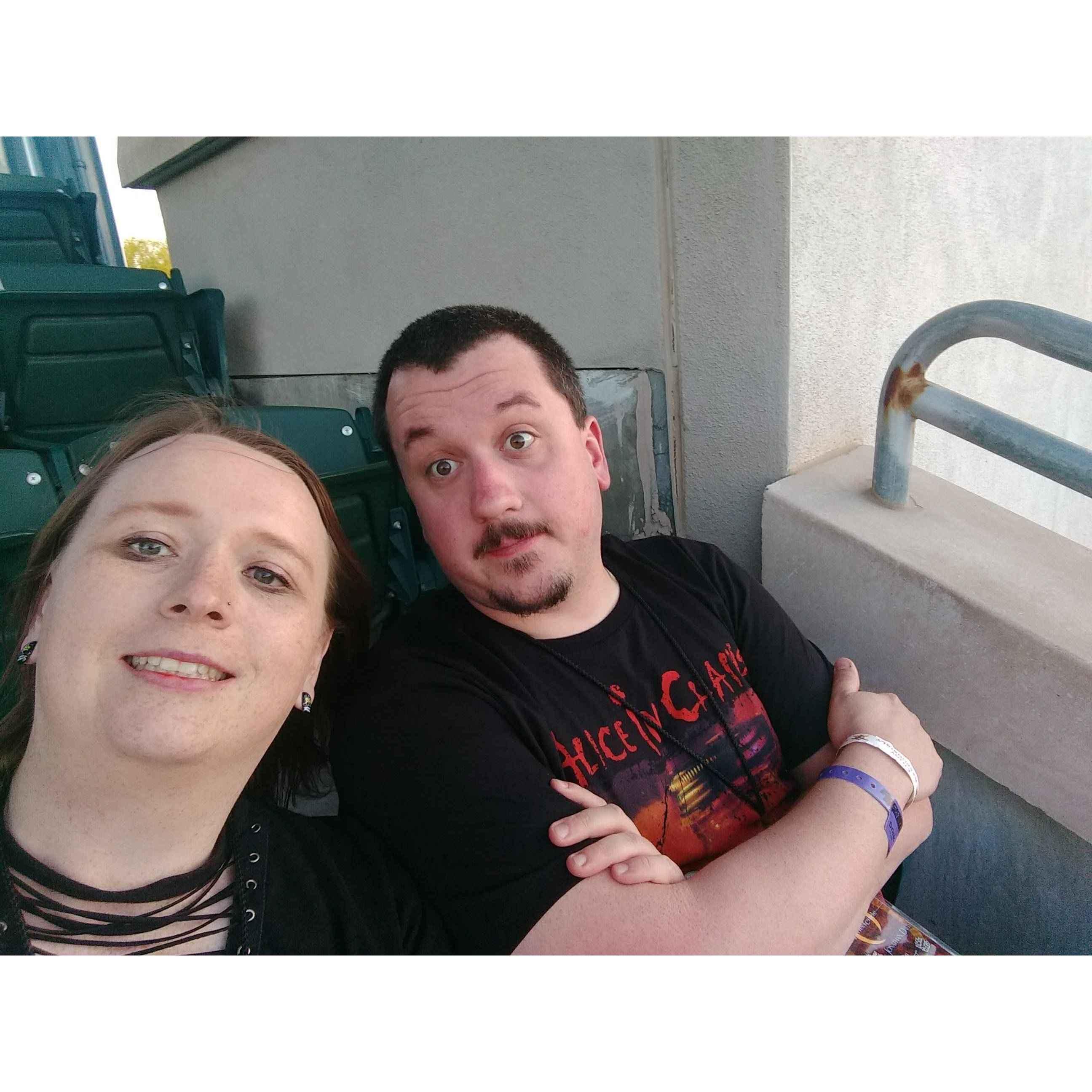 April 2018 - Tucson rock festival! Right after getting my nose pierced at the event.